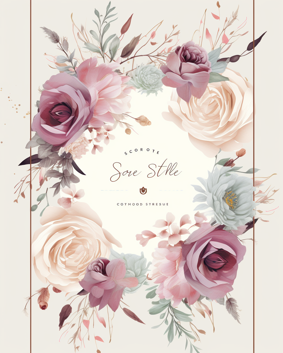 4. Elegant floral card design