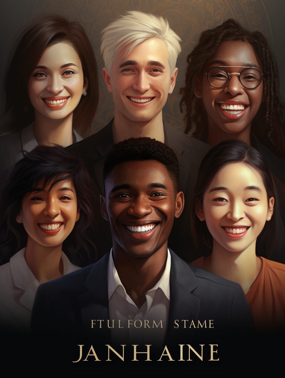 4. Smiling ethnicities depicted on English book cover