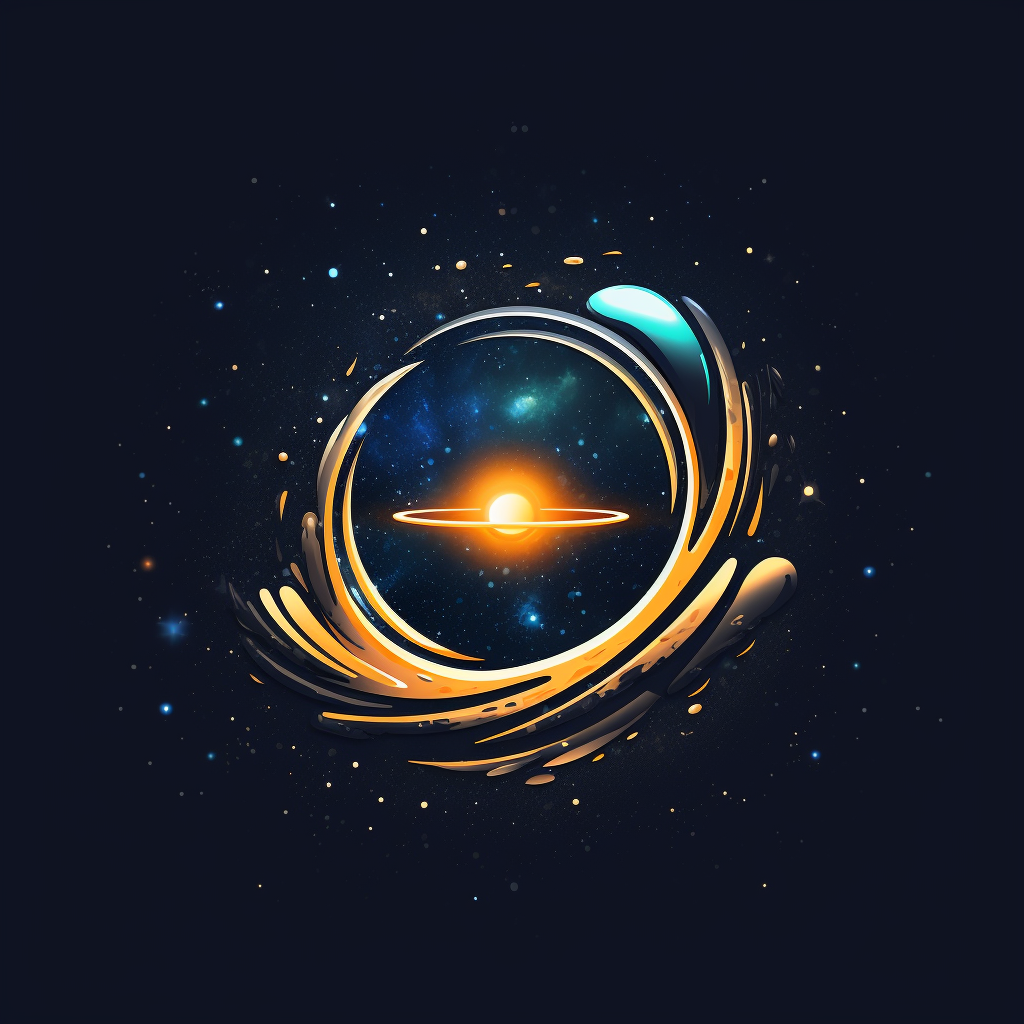 4. Logo featuring a celestial galaxy scene