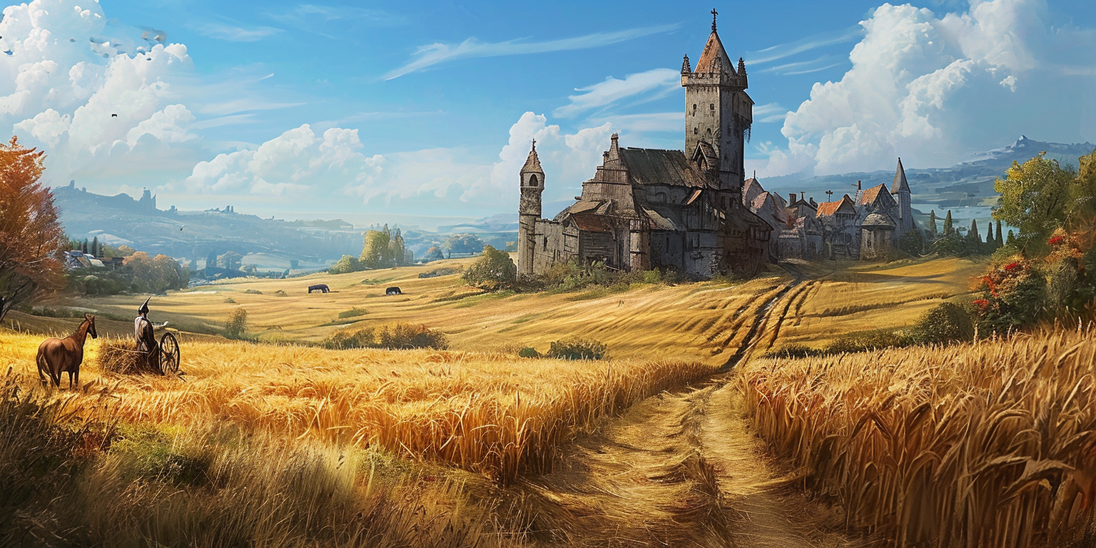 4. Image of rustic medieval farmland