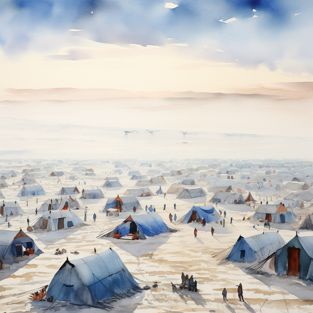 4. Birds Eye View Mongolian Steppe Tents