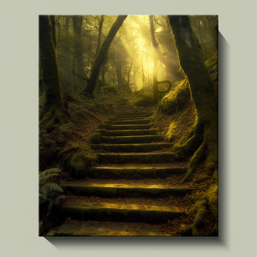 4. Mossy stairs leading to magical portal