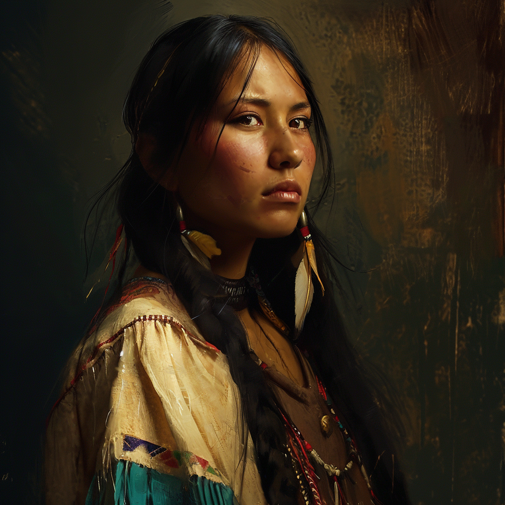 4. Captivating image of Native American woman