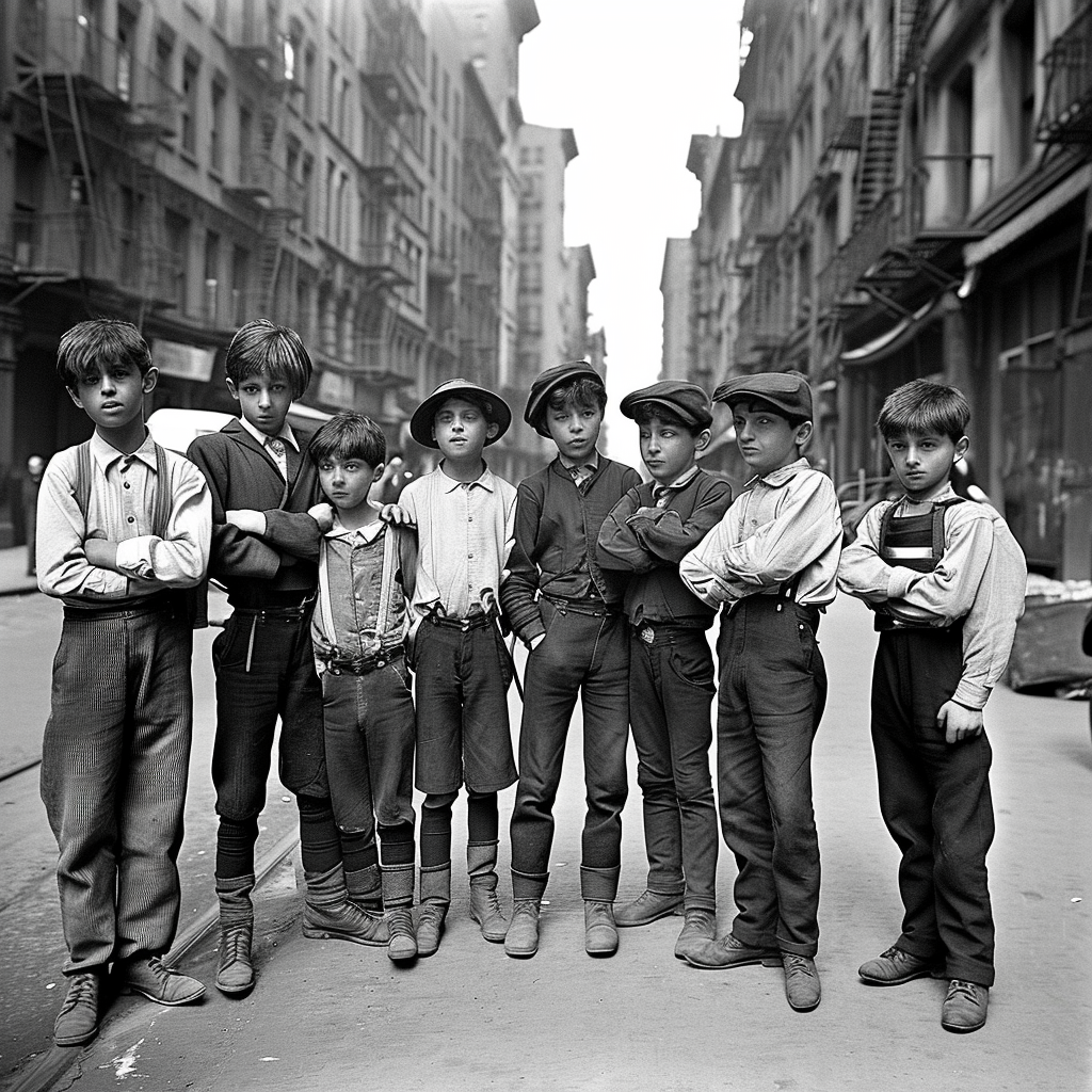 4. Historical photo of New York City youth in 1911