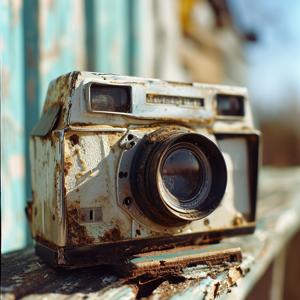 4. Vintage Polaroid camera capturing special memories