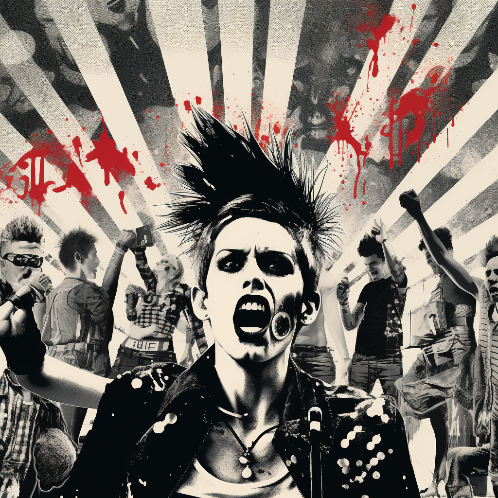 4. Alternative view of a punk culture poster collage