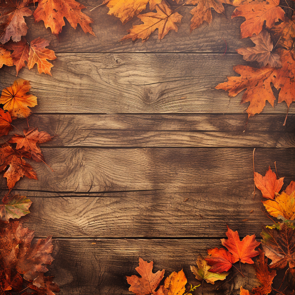 4. Beautiful autumn wood background with rustic charm