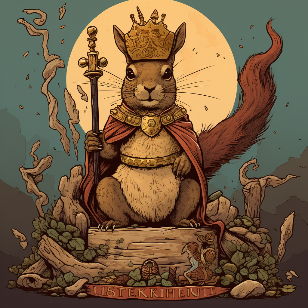 4. Adorable Squirrel King Cartoon Image