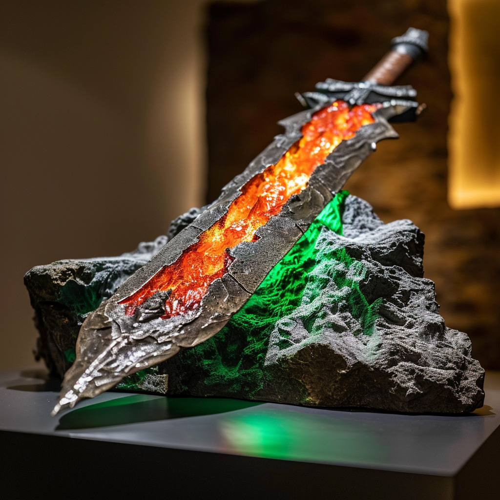 4. Image of the Volcanic Sword of Sulfur Fire display