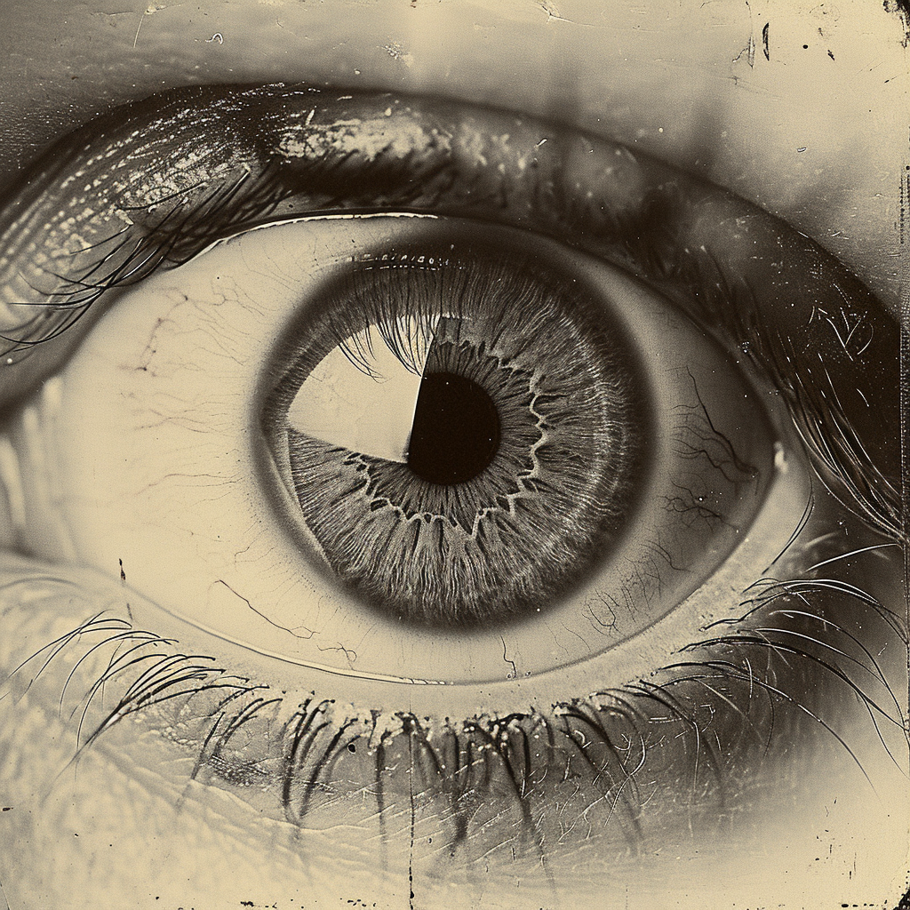 Vintage eye portrait photograph