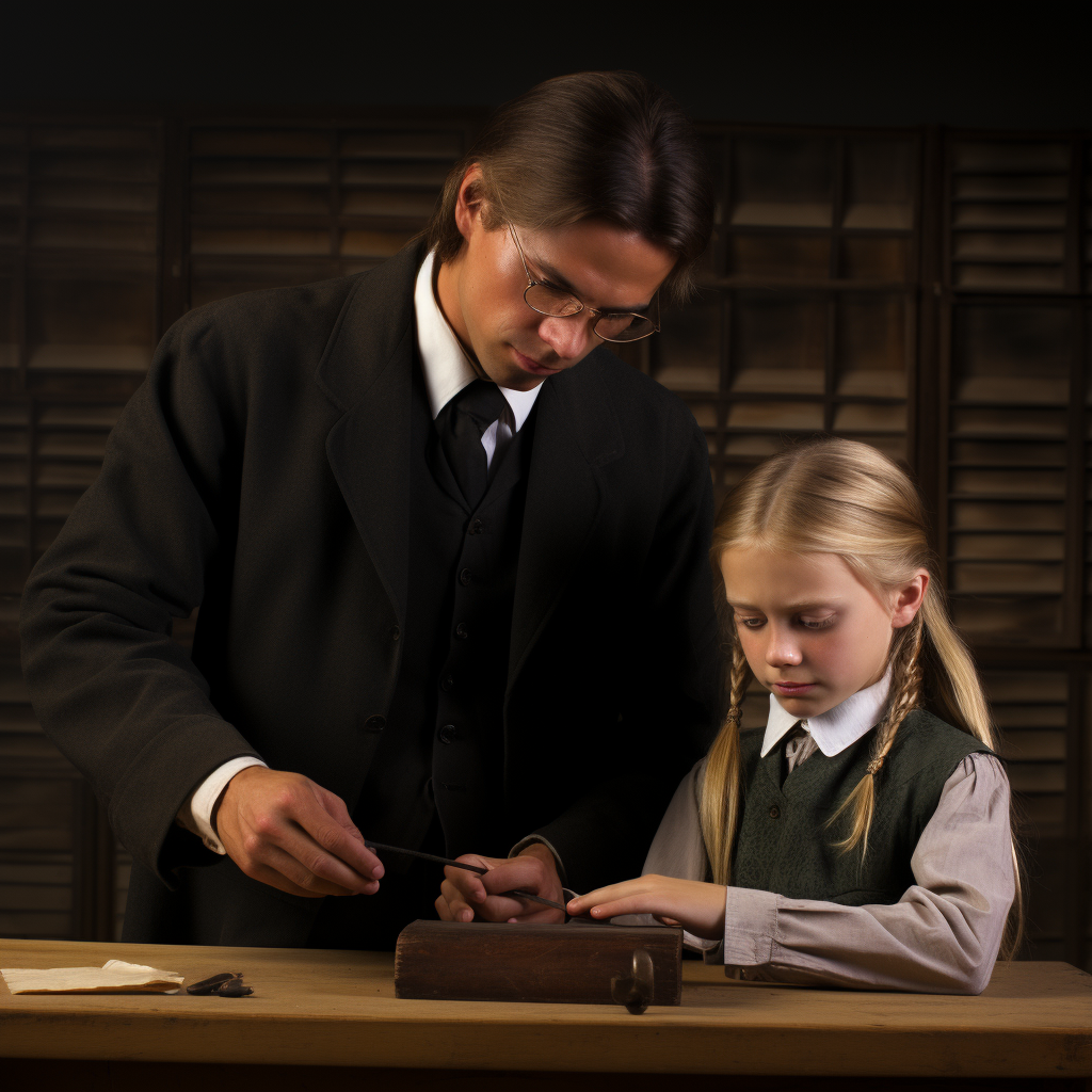 Blond girl crying from schoolroom punishment