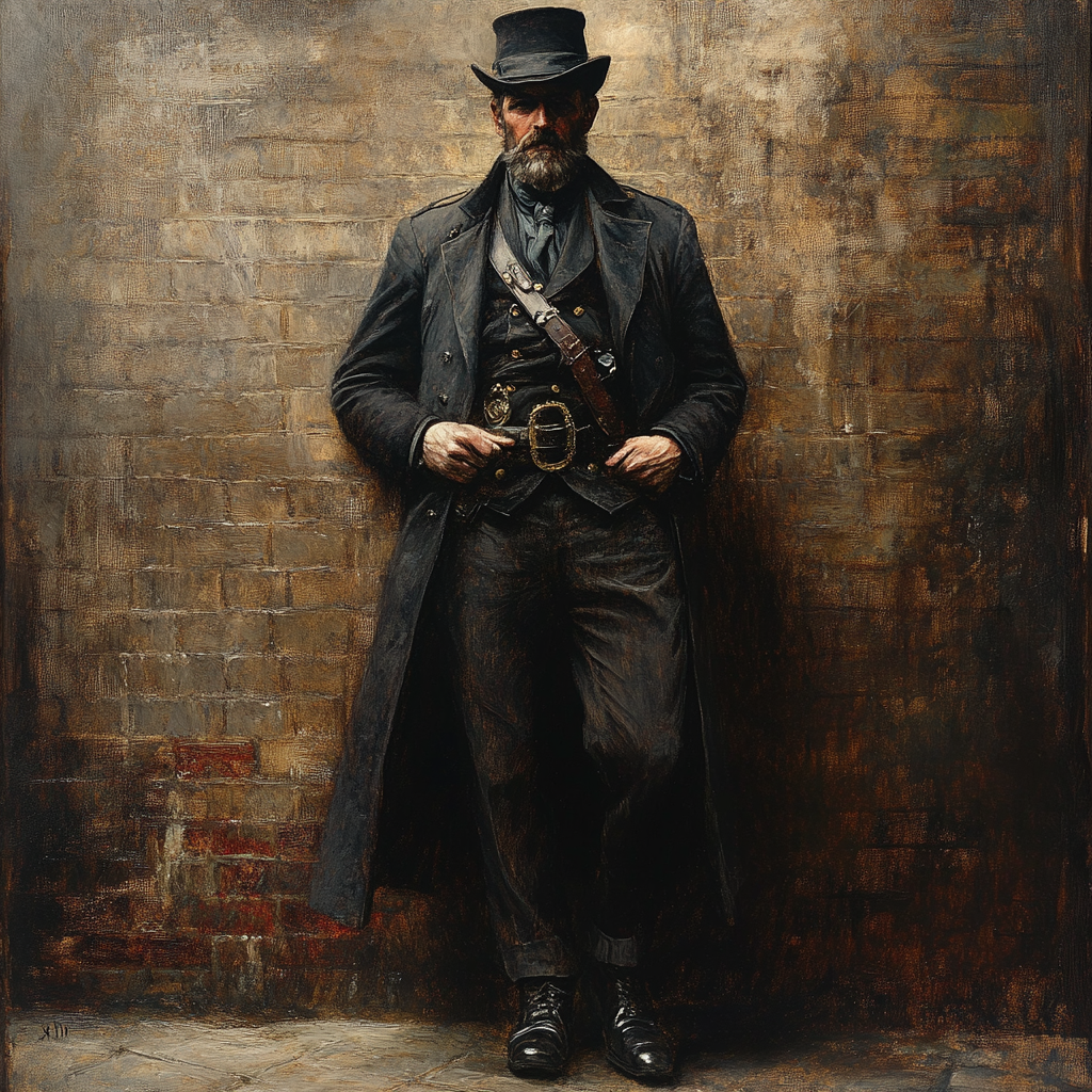 1870 Police Investigator Portrait - Keith Parkinson Painting