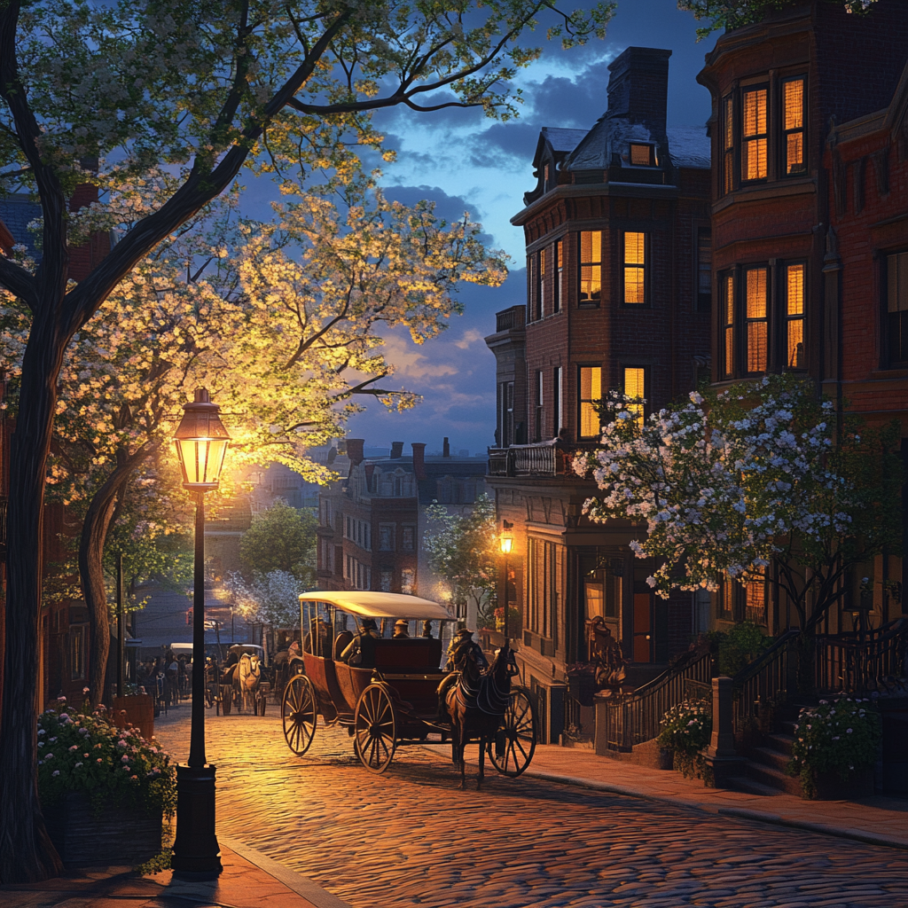 1900s Boston captured in realistic photo renderings.