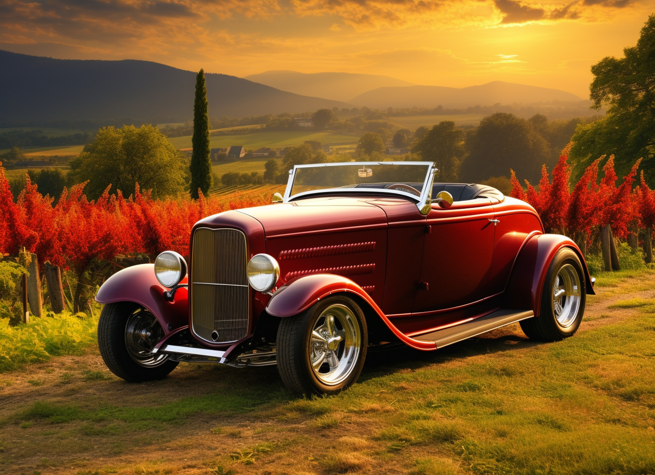 Vintage Ford Model A Roadster Hot Rod