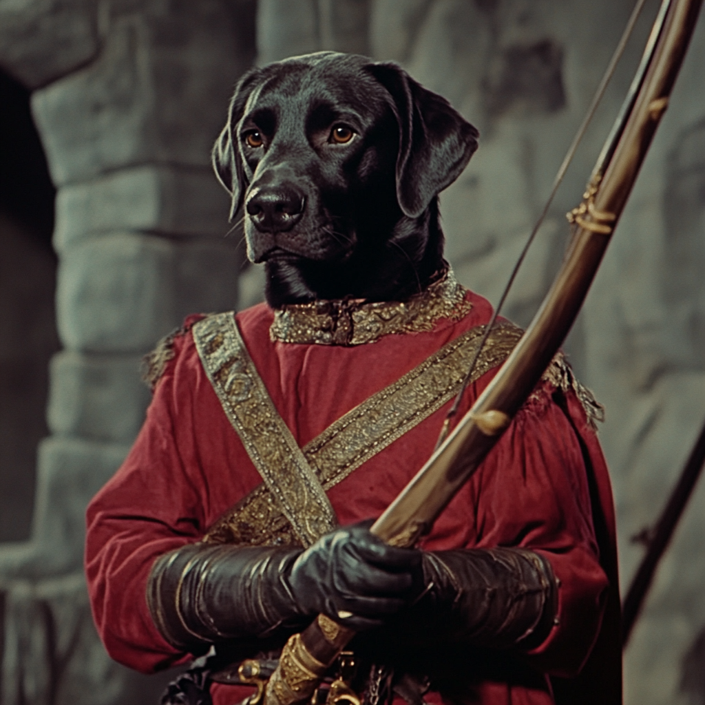 1950's Retro Fantasy Movie with Dog-headed Archer