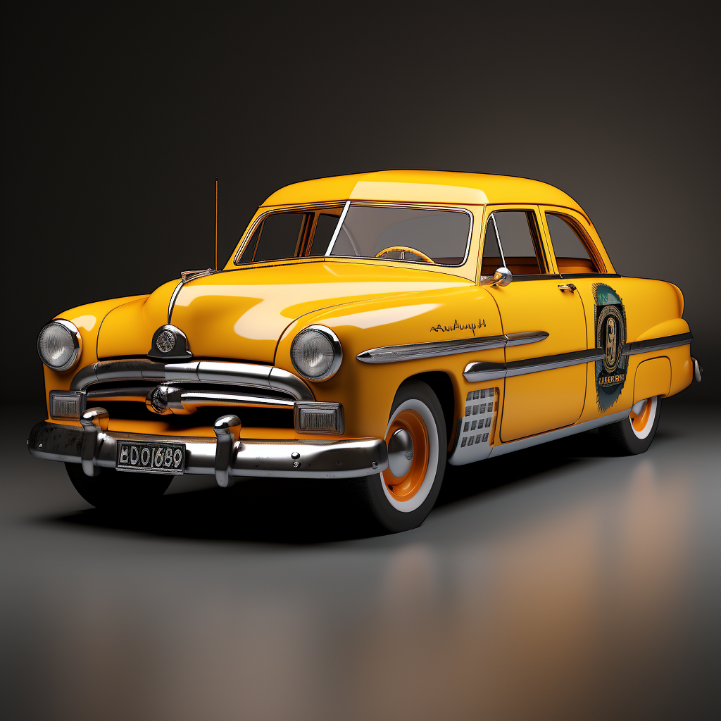 Classic 1950 Mercury Checkered Taxi