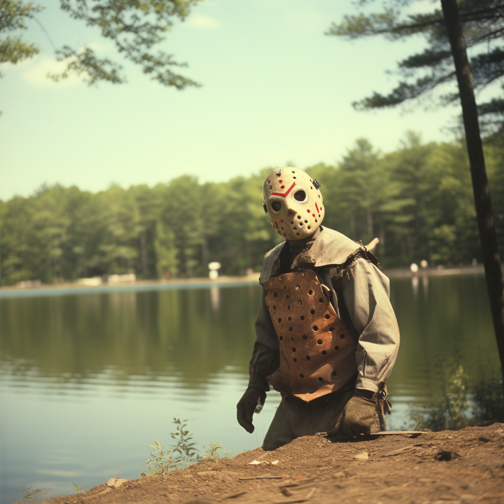 1950s Kodachrome photograph of Camp Crystal Lake