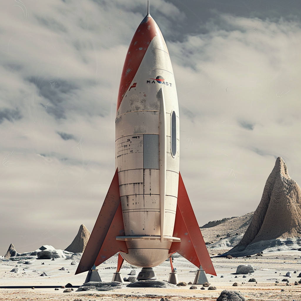 Vintage 1950s Mars Rocket Ship