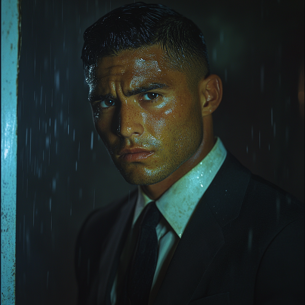 1950’s Mexican-American Male Federal Agent at Night