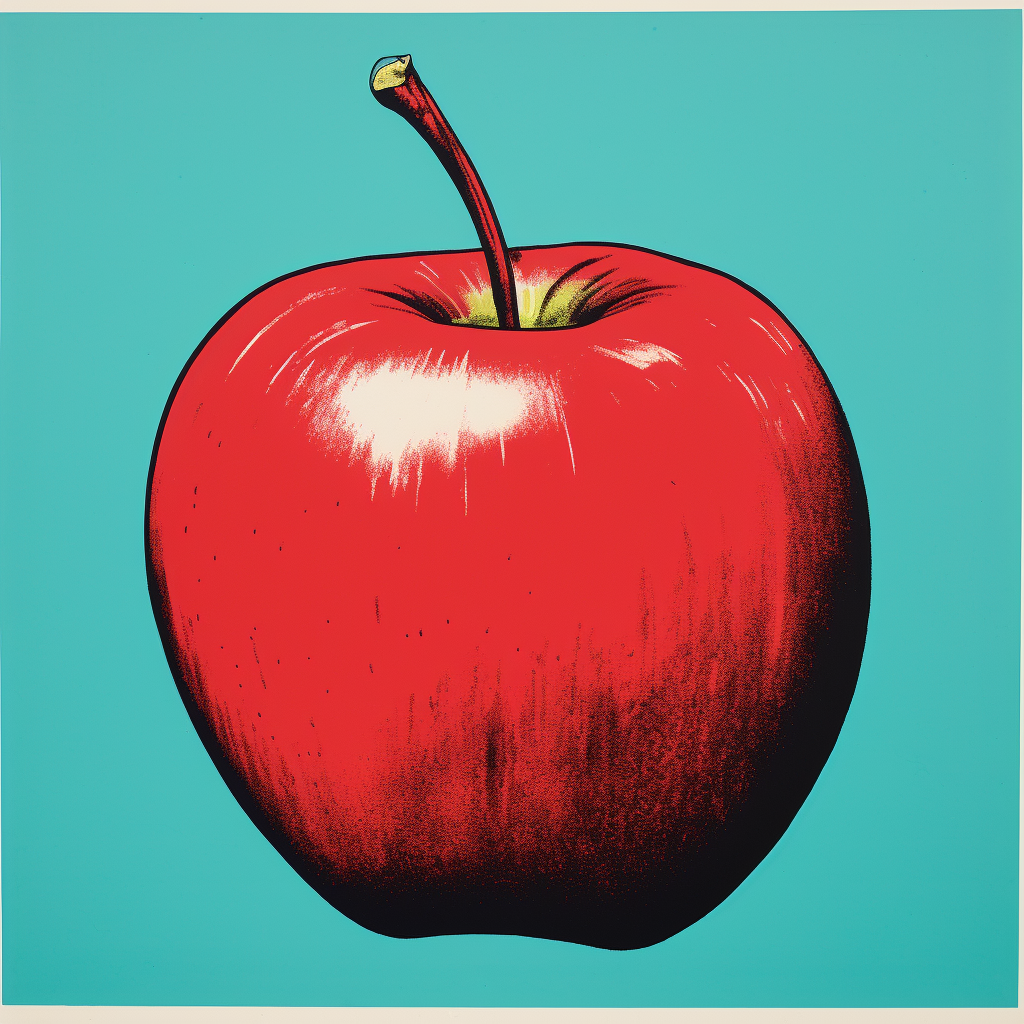 1960s art deco apple poster