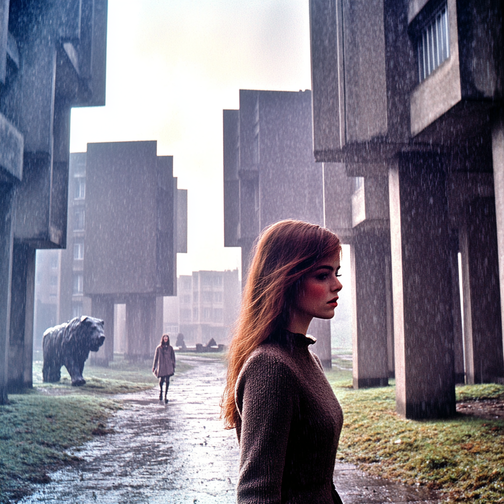 1970s Belfast Tower Blocks in Documentary Style Photo