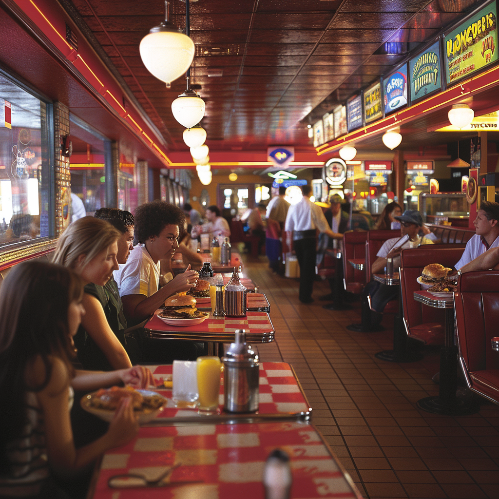 1970s Diner Scene Photo