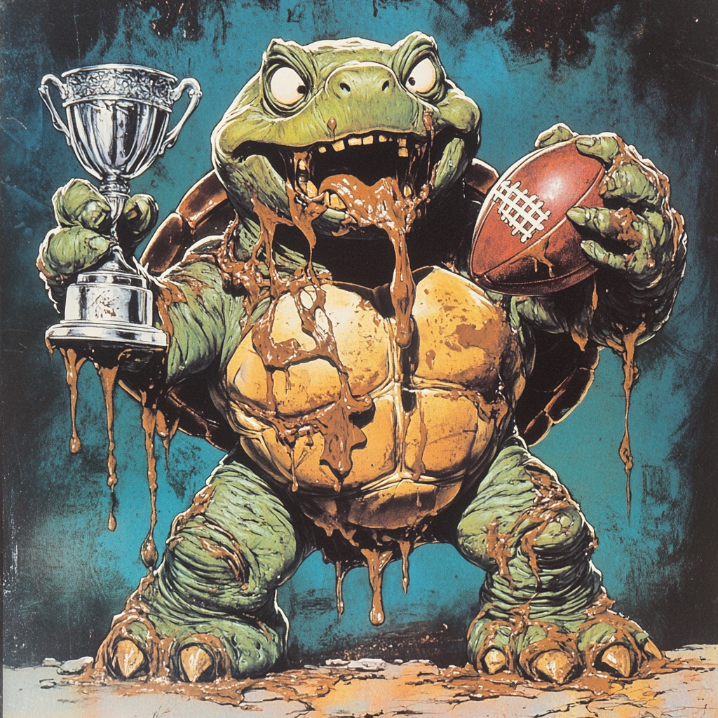 1980s Garbage Pail Kids card with angry turtle.