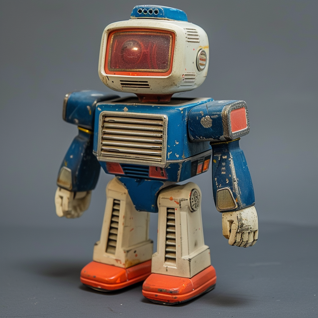 Vintage 1980s Toy Robot Photo