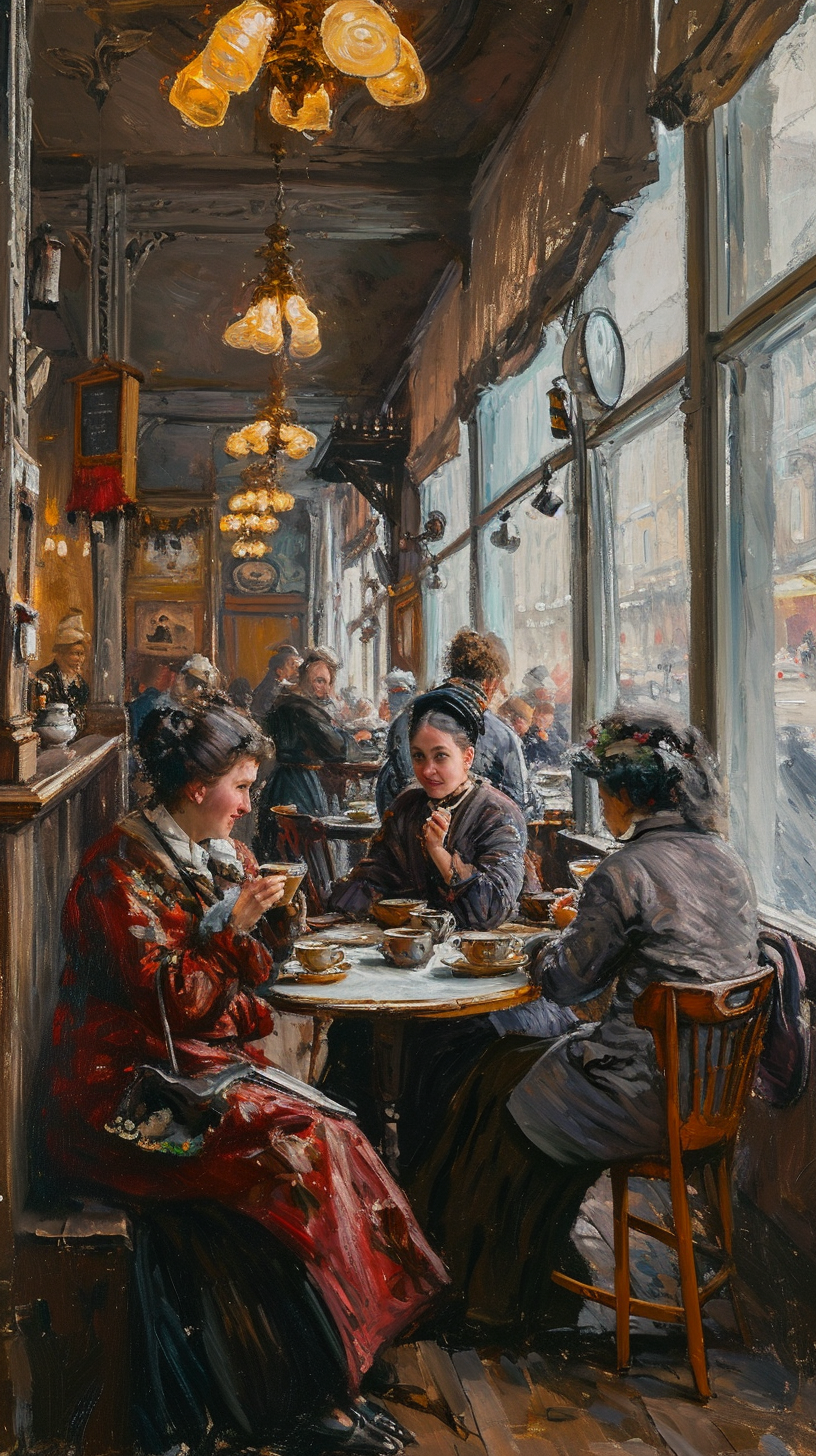 Russian Coffee House Scene