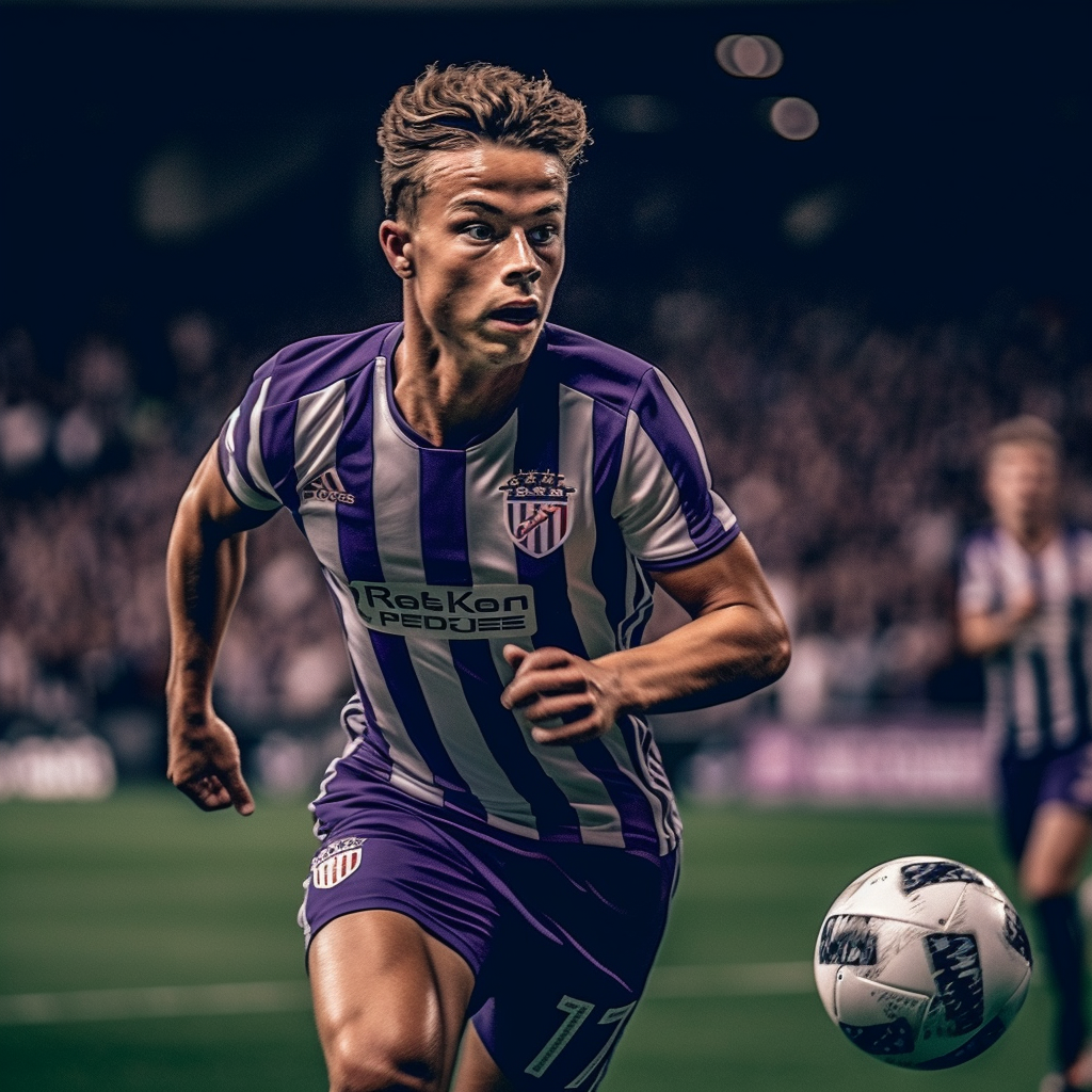 20-year-old Dutch football player in Fiorentina jersey.