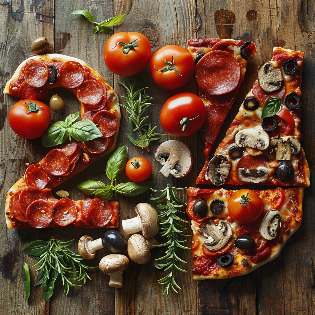 2014 Pizza Memory: Ingredients Artfully Aligned