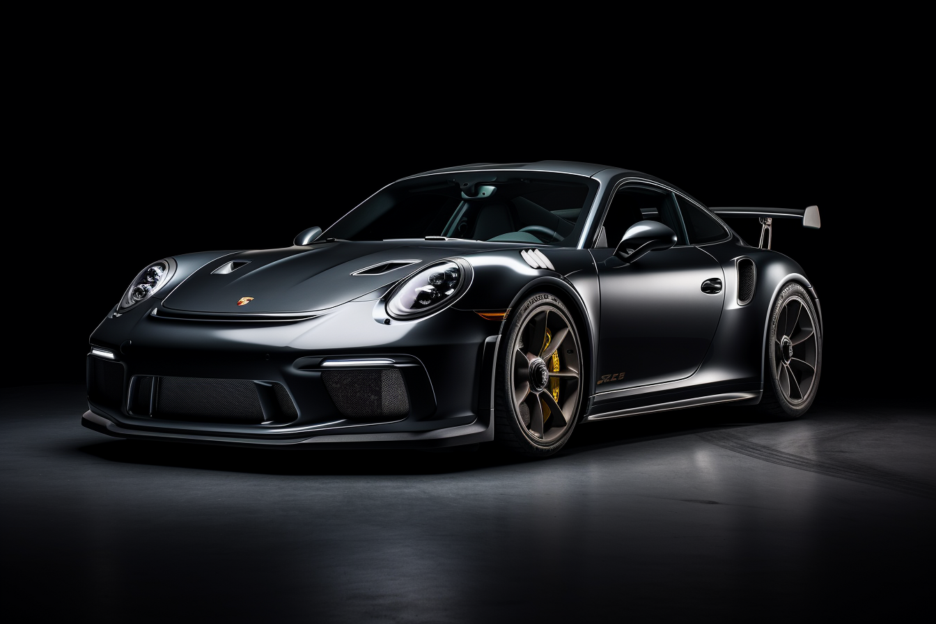 2023 Porsche GT3 on black background