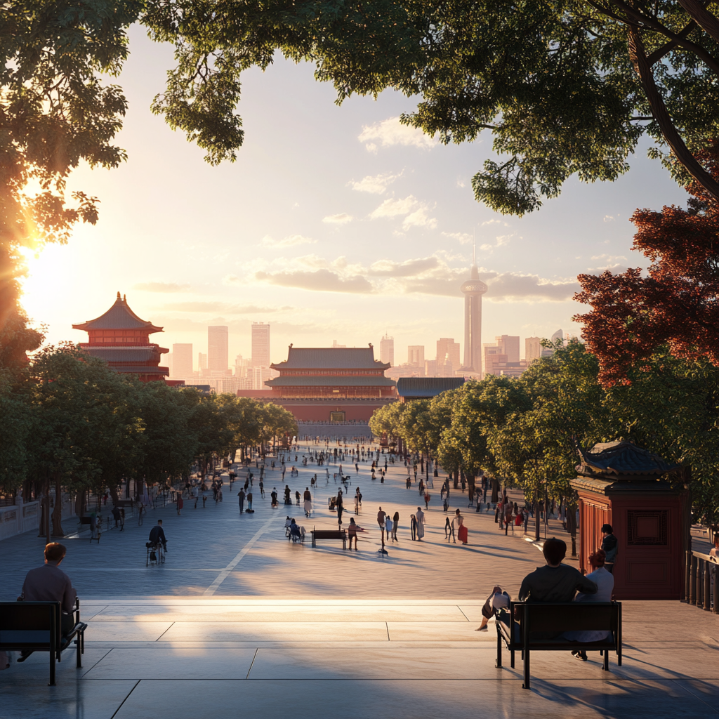 2024 Beijing City View, Realistic 3D Render