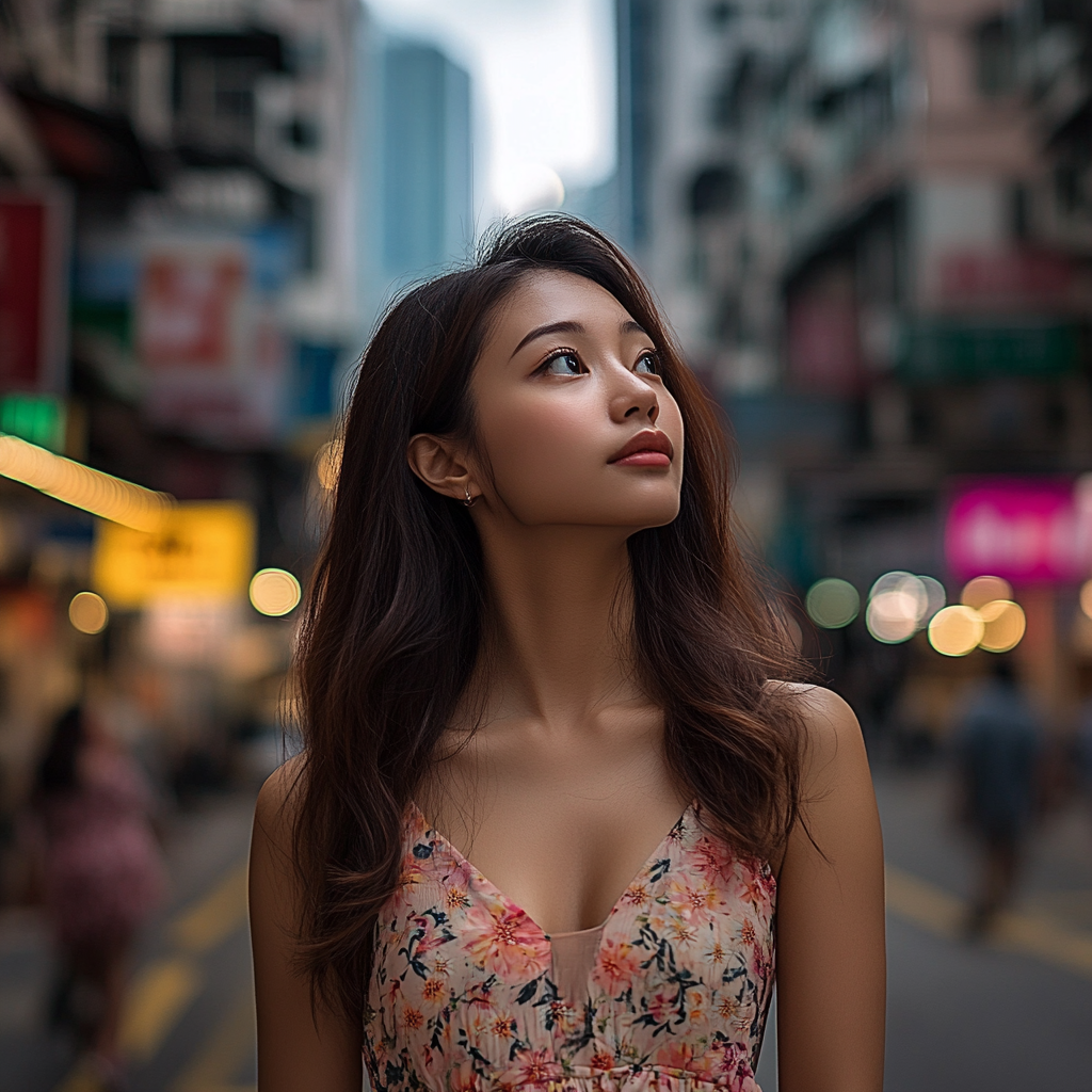 25-year-old Chinese woman in Hong Kong street photo