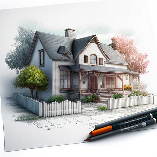 Beautiful 2D House 3D Render Artwork