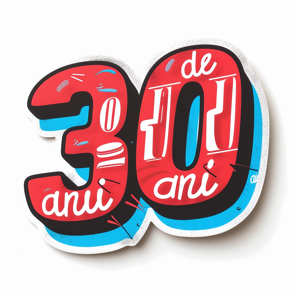 30 de ani sticker