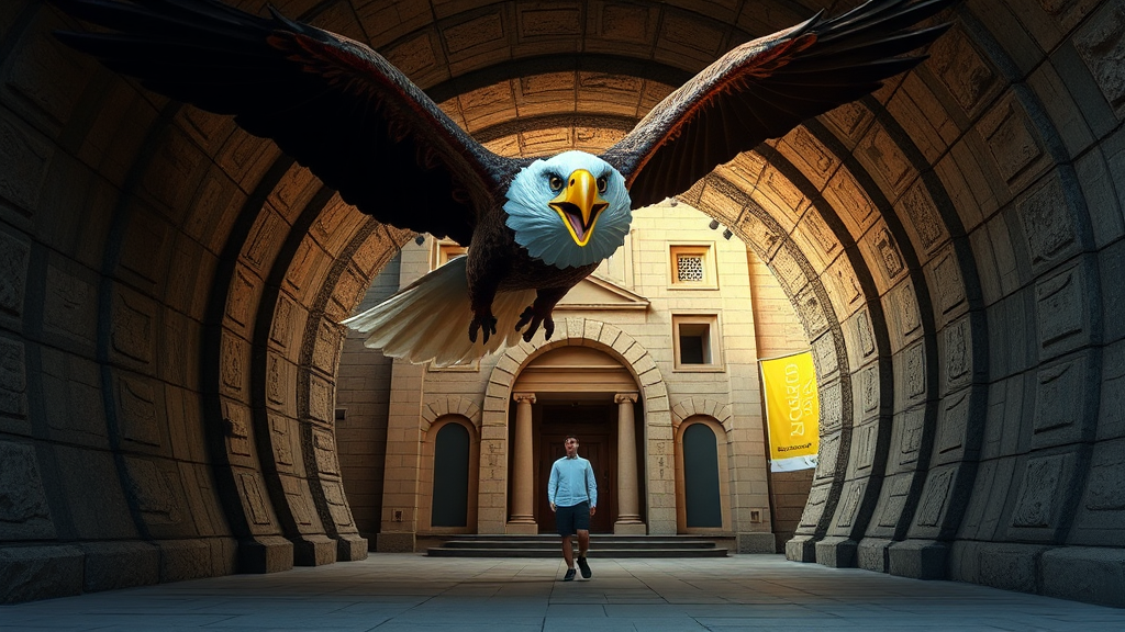 3D Eagle Entrance Tunnel Scene - Front View