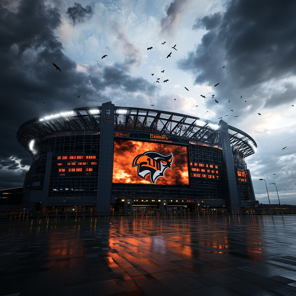 3D hyperrealistic image of Cincinnati Bengals Paycor Stadium