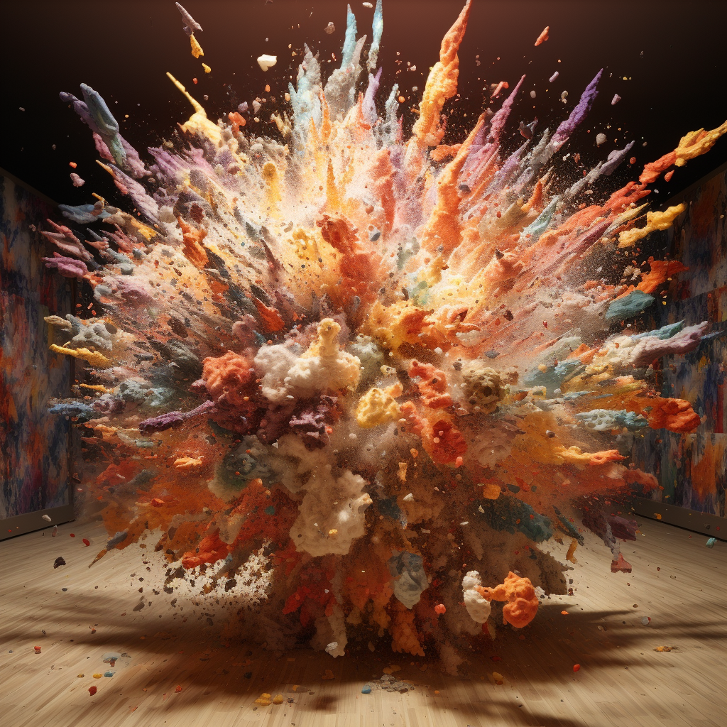 3D exploding art design