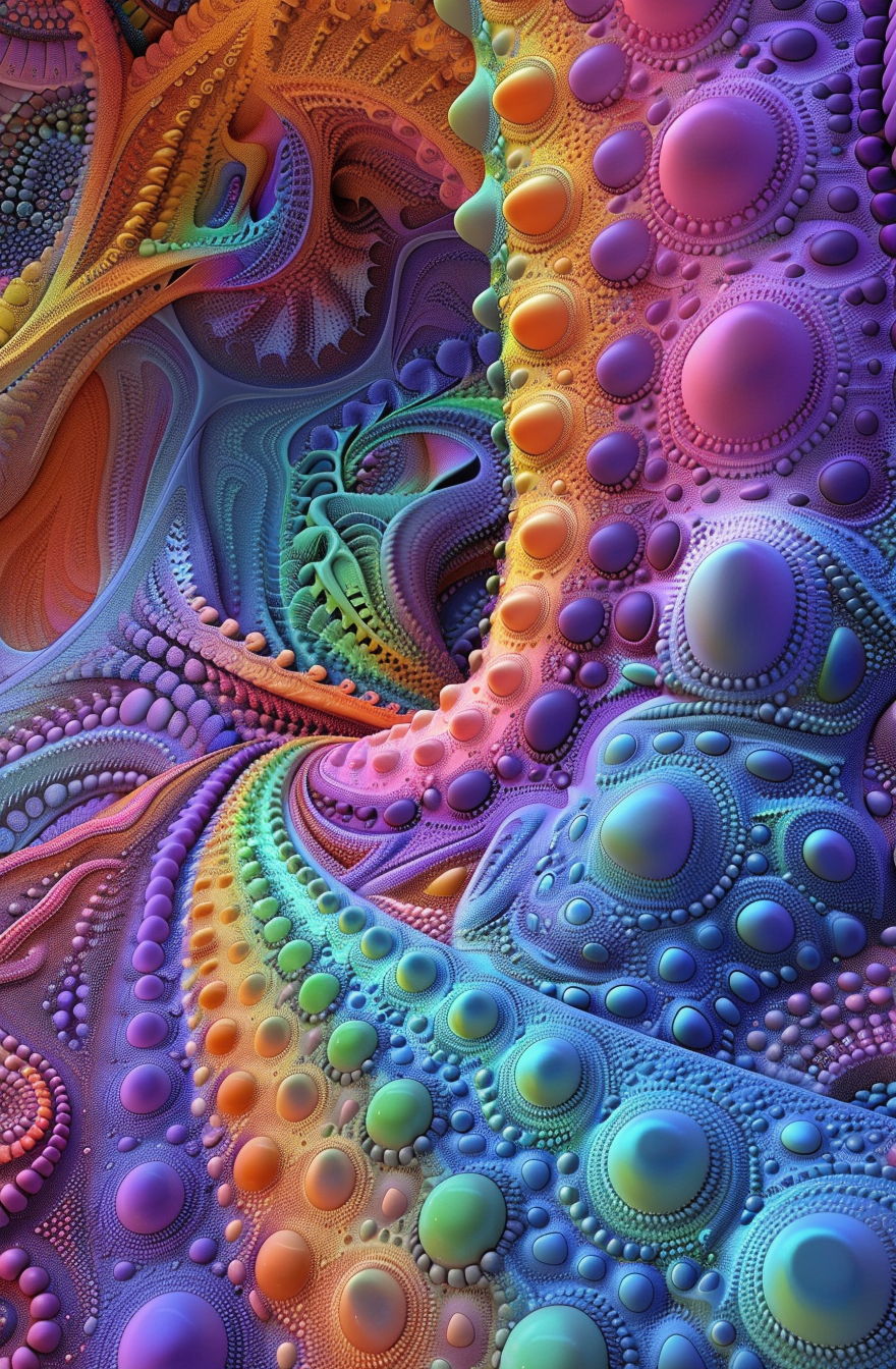 Colorful Psychedelic Fractal Art Picture