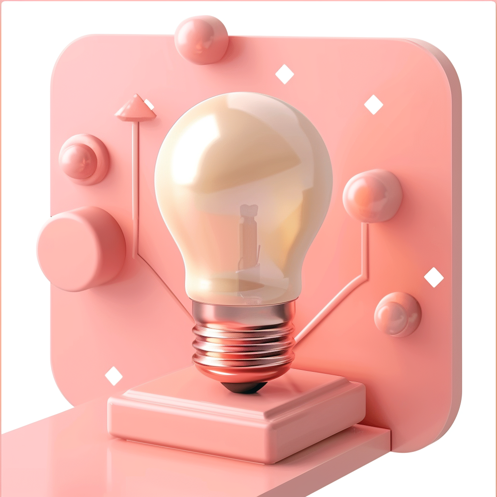 Light Bulb Icon on White