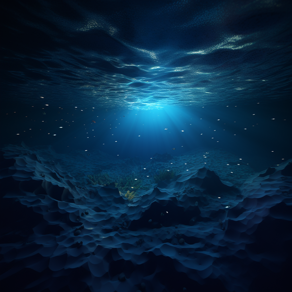 3D rendering of bathypelagic ocean depths