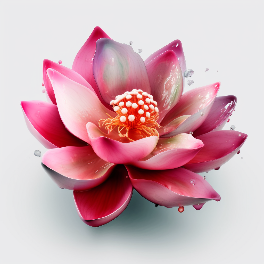 3D Pink Lotus Tattoo Design