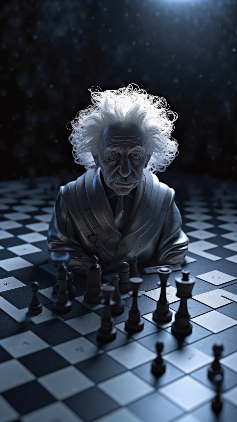 Einstein playing cosmic chess in 4D