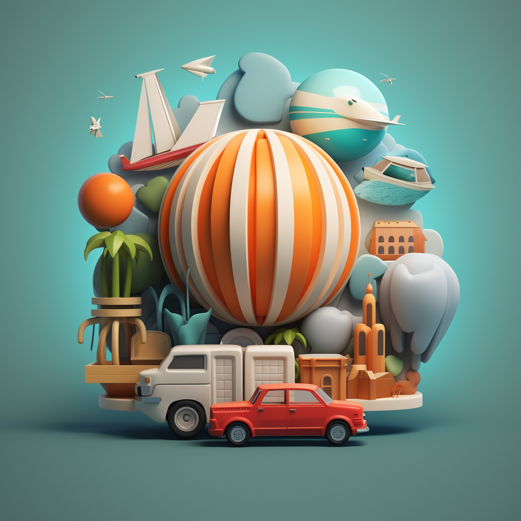 3D Travel Icons