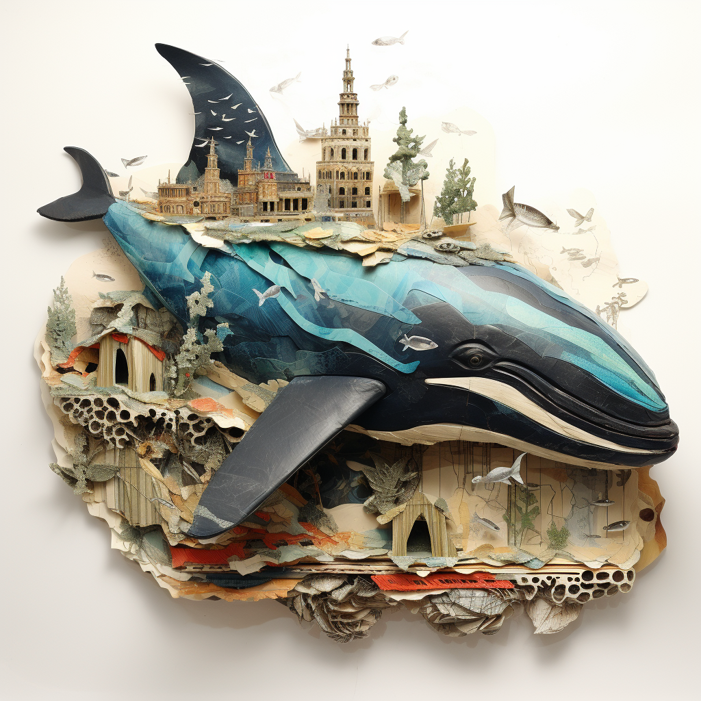 Stunning 3D whale artwork