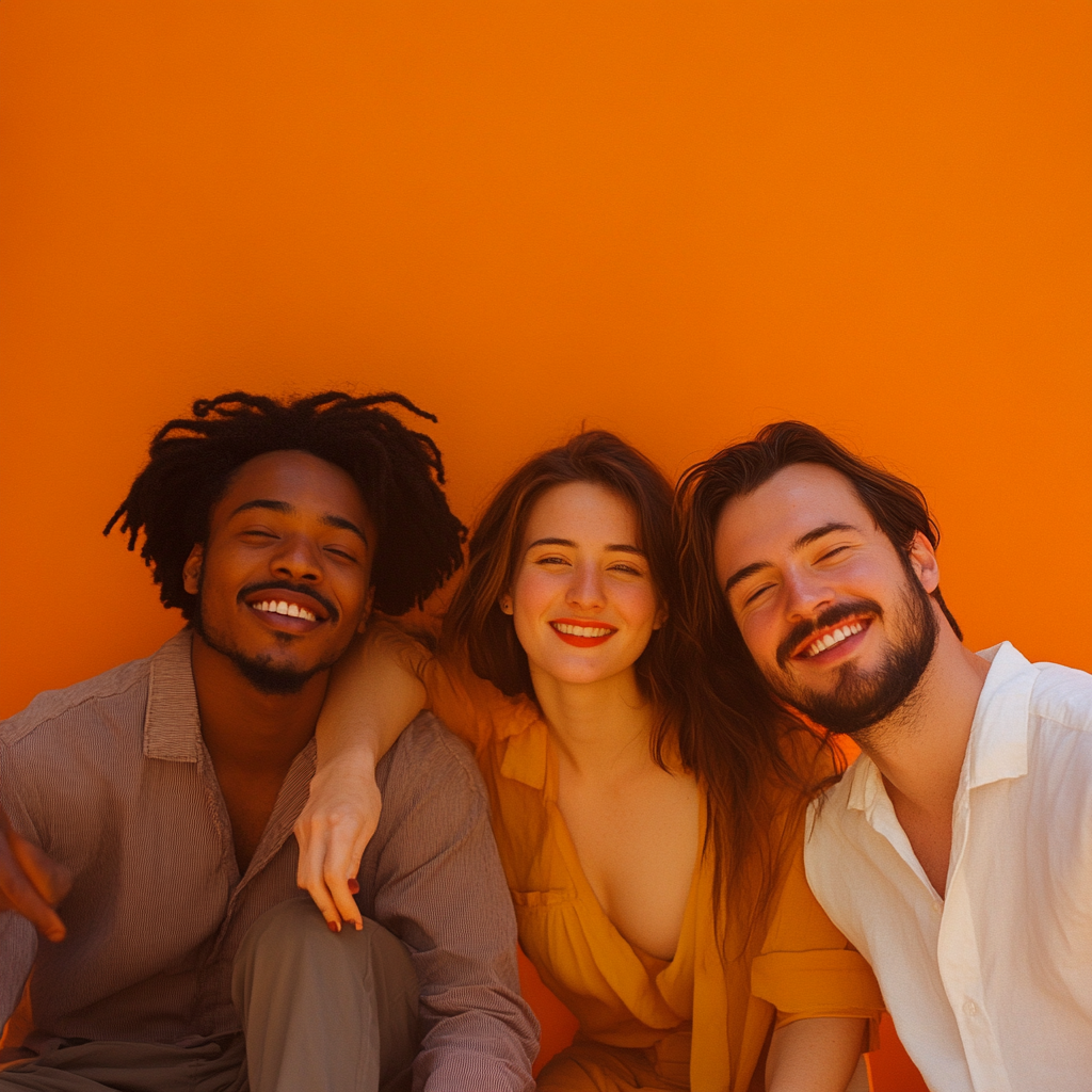 4 people, ages 30 - 75, smiling together.