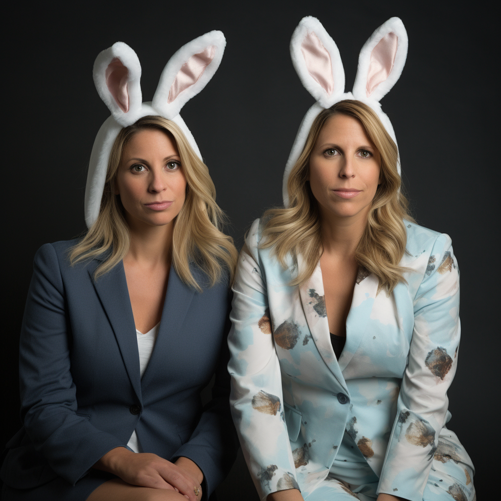 40-year-old females dressed as bunnies