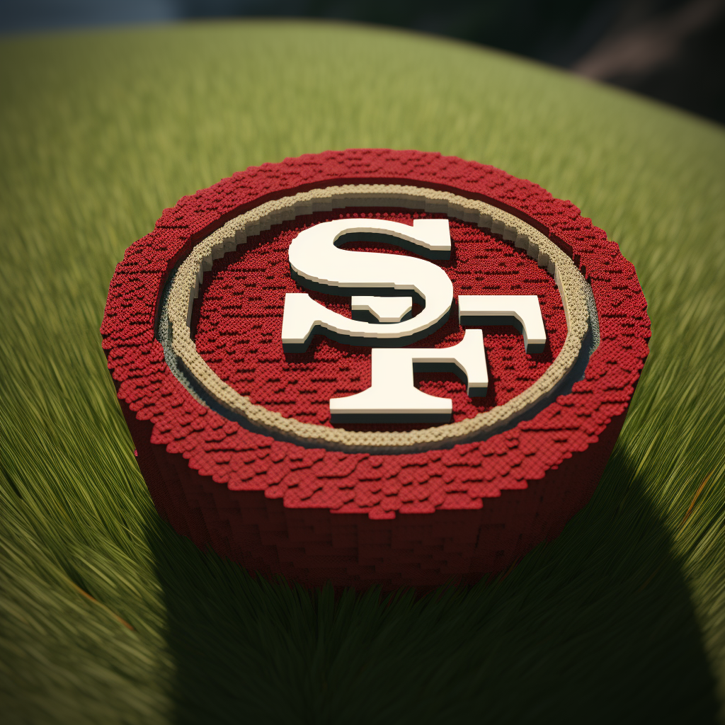 49ers Logo in Minecraft Style