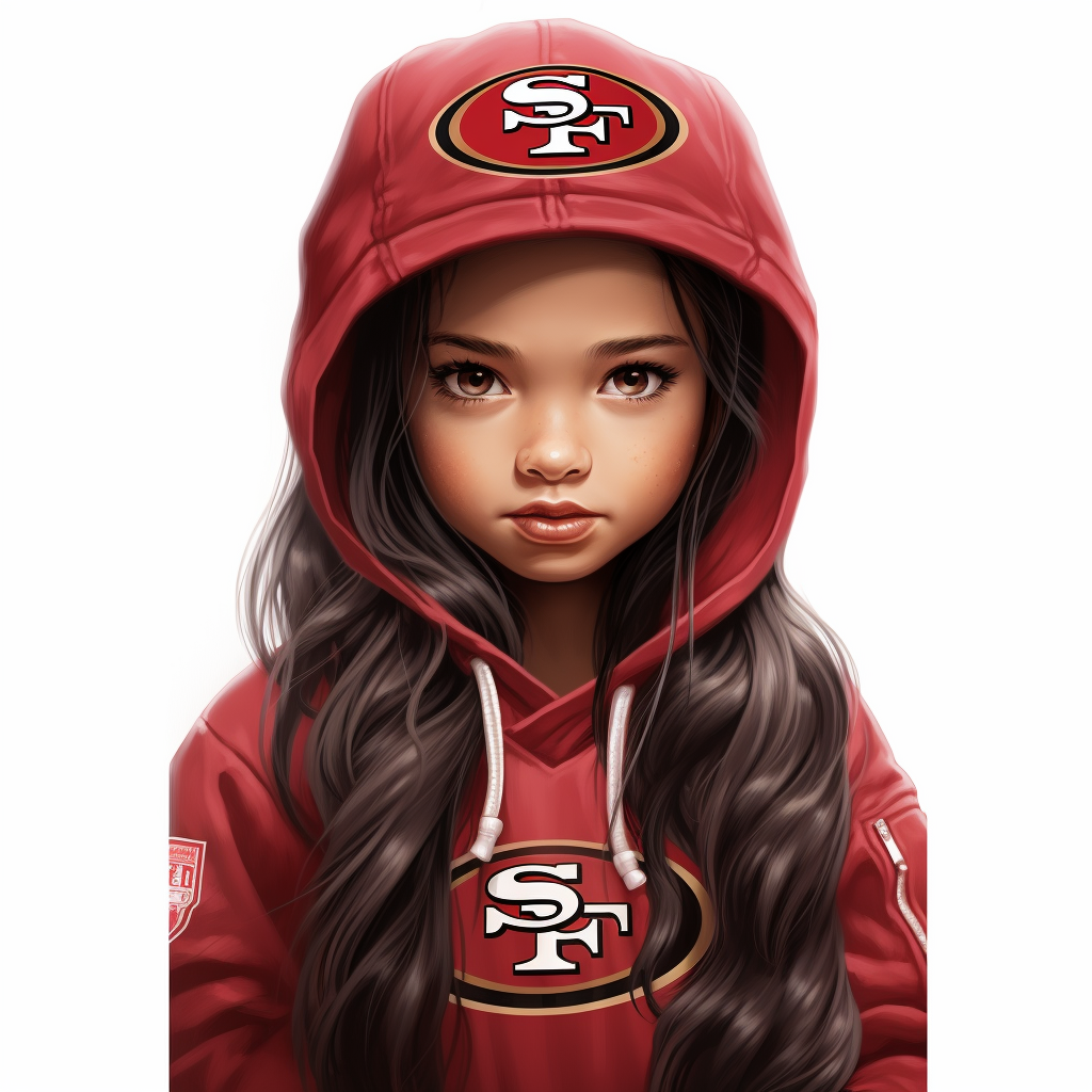 49ers logo on young girl